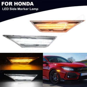 2pcs LED Side Marker Light Running Lamp Switchback For Honda Civic 2016-2023 - Picture 1 of 9