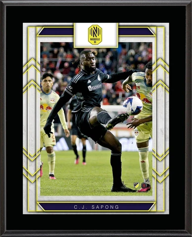 CJ Sapong Nashville SC 10.5" x 13" Sublimated Player Plaque Cover