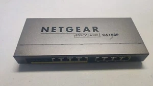 Netgear ProSafe GS108P 8-Port Gigabit PoE Ethernet Switch - No PSU - Picture 1 of 5