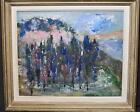Abstract Expressionism French Modernist Oil Signed &amp; Inscribed Mid 20th Century