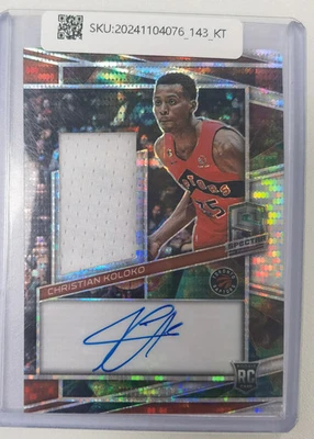  2022-23 Panini Spectra Christian Koloko /99 Jersey Celestial RC AUTO - Image 1 of 2