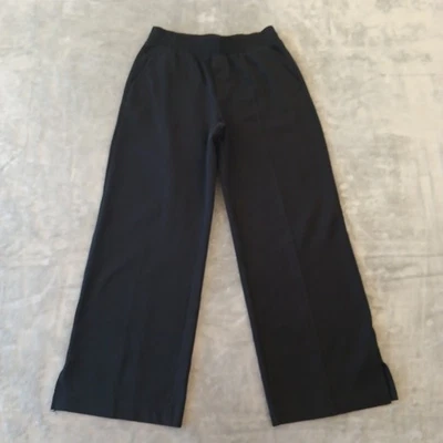 Old Navy Active Ankle Pants Womens Small Petite Black Dynamic Fleece Wide Leg - Image 1 of 4