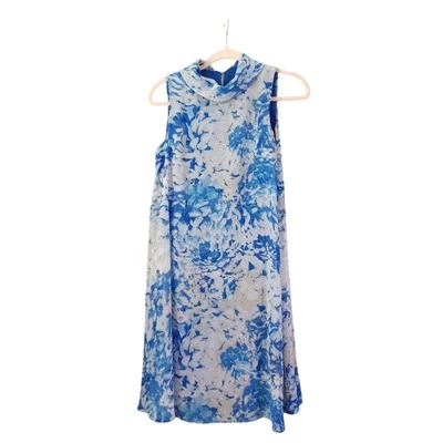 Vestido trapecio floral de gasa con cuello falso Eliza J - Talla 8 Foto 1 de 4