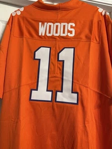 NCAA Clemson Tigers #11 WOODS XXL football jersey. FREE SHIPPING - Picture 1 of 4