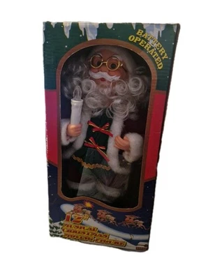 Vtg Boxed 12" Santa Musical Christmas Decoration Animated Moving Figure Candle - Image 1 of 4