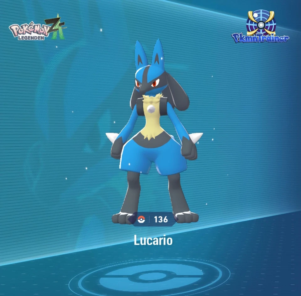 Lucario / Normal & Shiny / 6IV / Battle Ready / Pokémon-Legenden: Z-A - Bild 1 von 1