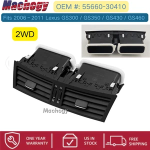 For 2006-2011 Lexus GS300 GS350 GS430 CENTER DASH DUAL AC AIR VENT TRIM BLACK - Foto 1 di 15