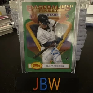 2018 TOPPS CLEARLY AUTHENTIC CLINT FRAZIER BASEBALL'S FINEST ROOKIE AUTO 091/199 - Picture 1 of 2