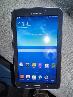SAMSUNG GALAXY TAB 3 7.0 SM-T217S Sprint 16GB Black - Clean - POWERS UP - Image 1 of 4