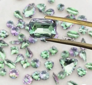 Decorative Iridescent Green & Purple Rhinestones | DIY & Sewing | New | 130 PCs - Picture 1 of 8