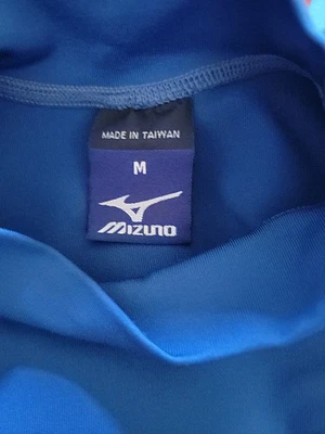  Camisa Mizuno Manga Larga Cuello Simulado Azul Rendimiento Soporte Atlético  Foto 1 de 4
