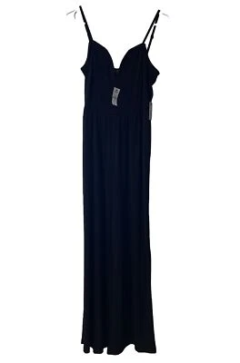 Mono Express para mujer M con correa de espagueti pierna ancha negro novia espalda ajustada Foto 1 de 4