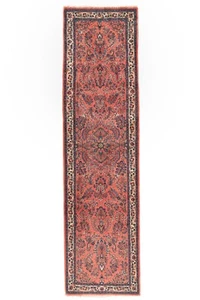 Sarough Handgeknüpfter Perserteppich 302 x 78 cm-Orient,Carpet,Rug,Orange,Läufer - Picture 1 of 10
