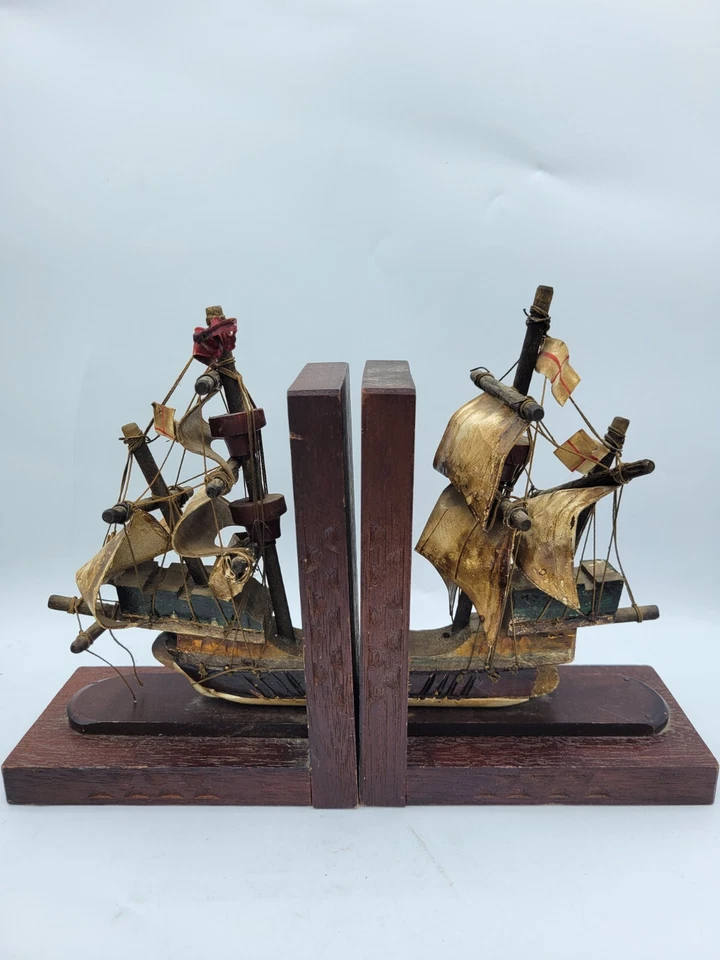 Goleta de vela vintage sujetalibros temáticos náuticos barco pirata coleccionables barcos Foto 1 de 4