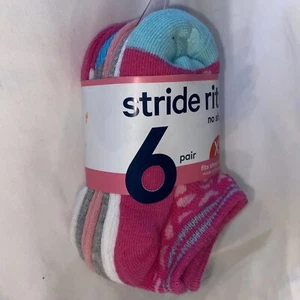 stride rite no show girls socks xs 6pair - Picture 1 of 6