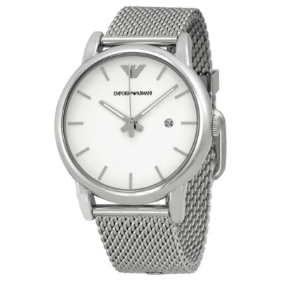 Reloj para hombre EMPORIO ARMANI clásico esfera blanca acero inoxidable AR1812 Foto 1 de 4