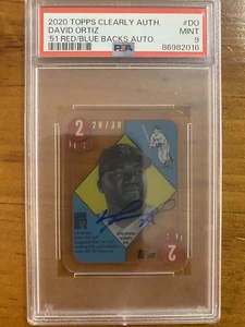 2020 Topps Clearly Authentic David Ortiz #DO 1951 Red/Blue Back Auto /30 Red Sox - Picture 1 of 2