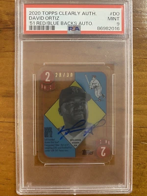 2020 Topps Clearly Authentic David Ortiz #DO 1951 Red/Blue Back Auto /30 Red Sox - Image 1 of 2