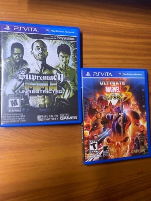 Marvel Vs Capcom+MMA Playstation PS Vita Games Lot Both Reprinted Arts -tested- - Image 1 of 4
