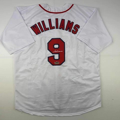 Facsimile Autographed Ted Williams Boston White Reprint Auto Jersey Men's XL Cover
