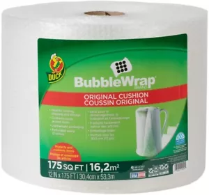 Duck Brand Bubble Wrap Roll Original Cushioning 12"x175' Perforated Every 12" - Picture 1 of 3