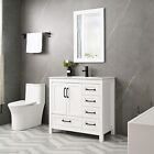 36'' Bathroom Vanity Cabinet with Sink Combo, Undermount Ceramic Sink with Matte