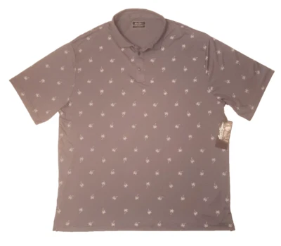 Men's BEN HOGAN PERFORMANCE Gray Palms Polo Golf Shirt. Size 2XL. NWT - Image 1 of 4
