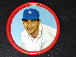 1963 Salada-Jucket Coin Sandy Koufax HoF Dodger GRADABLE **PACK FRESH GORGEOUS** - Picture 1 of 2