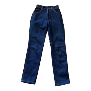 Vintage LEE Jeans Women Size 8 Petite (25x30) Blue Dark Wash Denim MADE IN USA - Picture 1 of 4