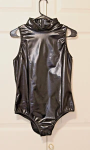 Women's Rear Zip Sleeveless Arm Binding Leotard, Size 01, Color Black NWOT - Picture 1 of 10