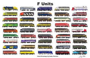Póster horizontal F Units 11""x17"" firmado por Andy Fletcher - Imagen 1 de 1