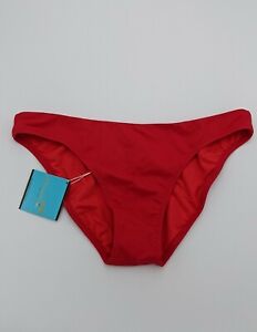 Letarte Red Bikini Bottoms, Size: Medium, Lollipop, Classic Coverage