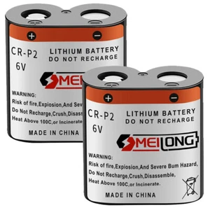 2-Pack CR-P2 Batteries, 6V 1500mAh Photo Battery Replaces 2CP4036/223 - Picture 1 of 6