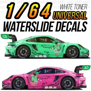 1/64 Scale PORSCHE REXY ROXY Custom White Toner Universal WaterSlide Decals for - Picture 1 of 6