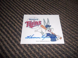 Harmon Killebrew Signed 1980 Minnesota Twins Bugs Bunny Decal Guaranteed #5 - Picture 1 of 1