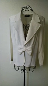 Teri Jon Womens White Blazer, Size 10-Item #262 - Picture 1 of 4