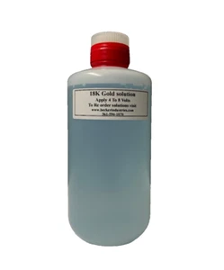 18K GOLD SOLUTION, For Gold plating Kit, INDUSTRIAL GRADE, 4oz - Picture 1 of 2