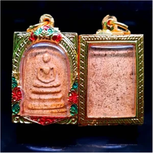 Phra Somdej Wat Rakhang Pim Yai altes Pulver Thai Buddha Amulett kraftvoll - Bild 1 von 5