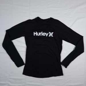 Hurley Shirt Men's Small Black Long Sleeve Stretch UPF 50+ Dri-Fit Lightweight - Picture 1 of 5