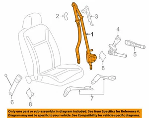 Chevrolet GM OEM 06-08 Impala Front Seat-Belt & Retractor Right 89025727 - Picture 1 of 1