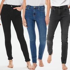 Ladies Skinny Leg High Waisted Stretch Jeans Womens Denim Pants