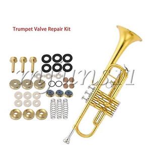 36 Pieces Trumpet Valve Repair Kit with Finger Buttons & Cork Pads & Springs