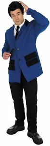 Mens 50s Blue Teddy Boy Costume Adult 1950s Rock N Roll Fancy Dress M L XL - Picture 1 of 3