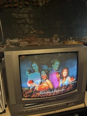 Magnavox 19MDTR20/17 19 英寸 CRT 电视/DVD/VCR 组合前输入适用于复古游戏阅读 — 第 1/4 张图片