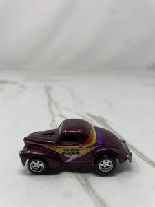 JOHNNY LIGHTNING 1941 WILLYS GASSER, MAROON, WILLY FAST, 1:64, Missing Front - Picture 1 of 6