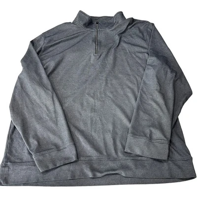 Camisa Calvin Klein Hombre Talla XXL Azul 1/4 Cremallera Manga Larga Mezcla Algodón Minimalista Foto 1 de 4