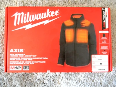 NEW Gray Genuine Milwaukee AXIS M12 12V Heated Jacket Women's Medium W/Battery - Image 1 of 2