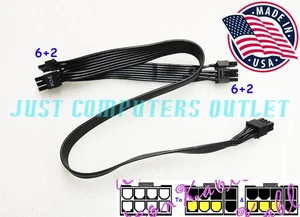 🔥 Cable de fuente de alimentación GPU PCI-E doble (6+2) pines Thermaltake Toughpower GF A3 FABRICANTE DE EQUIPOS ORIGINALES - Imagen 1 de 5