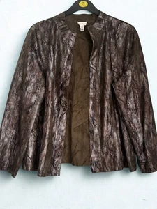 Chico's Metallic Snake Print Waterfall Jacket – Size 3 (Equivalent to XL/16-18) - Picture 1 of 7