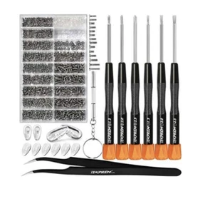 Eyeglass Repair Tool Kit TEKPREM Glasses Screwdriver Set with Screws Nose Pads - Picture 1 of 2